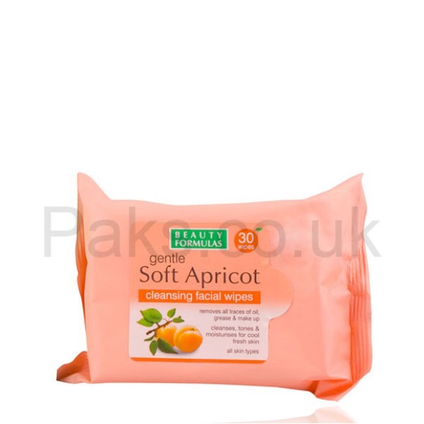 Beauty Formulas  Gentle Soft Apricot Cleansing Facial Wipes
