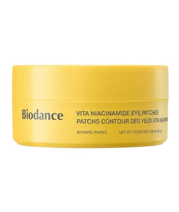 Biodance Vita Niacinamide Eye Patches K Beauty mask package and eye patch sheets