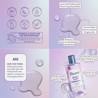Biore Hydrate And Glow AHA Exfoliator