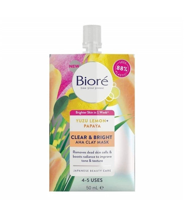 Biore Yuzu Lemon Papaya AHA Clay Mask