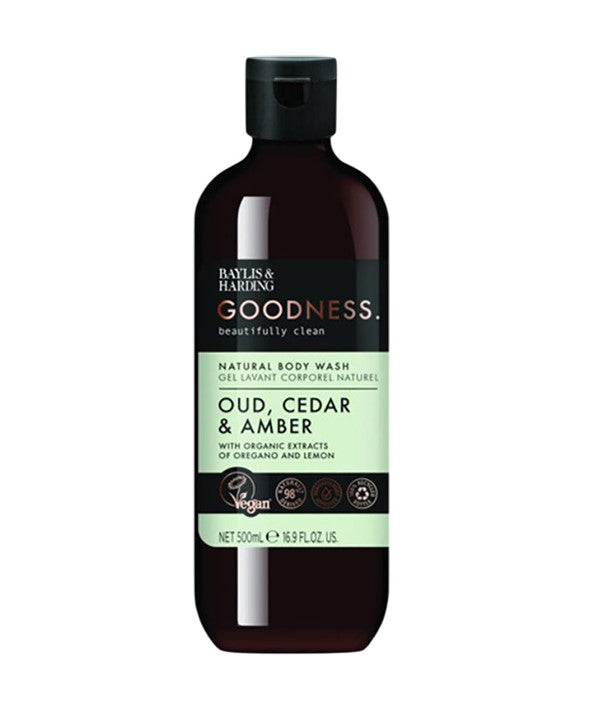 Baylis And Harding Goodness Oud Cedar And Amber Natural Body Wash