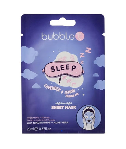 Bubble T Cosmetics Lavender And Lemon Sleep Nightea Night Sheet Mask