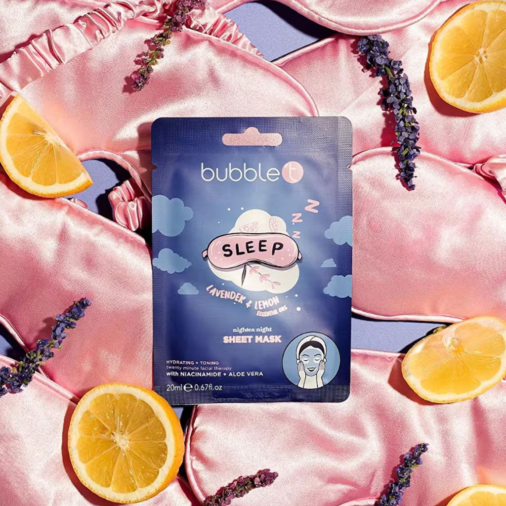 Bubble T Cosmetics Lavender And Lemon Sleep Nightea Night Sheet Mask