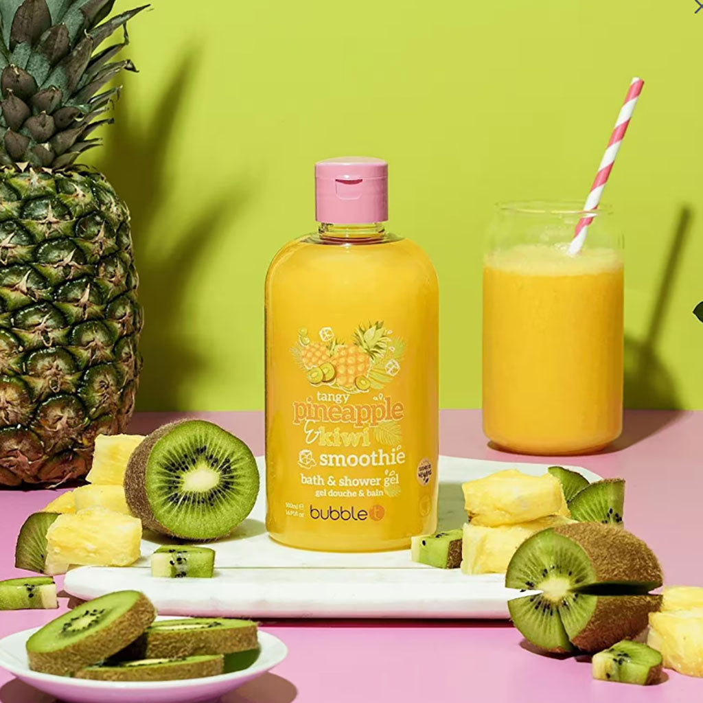 Bubble T Cosmetics Tangy Pineapple And Kiwi Smoothie Bath And Shower Gel