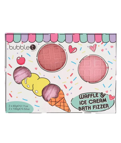 Bubble T Cosmetics Waffle And Ice Cream Cartoon Bath Fizzer