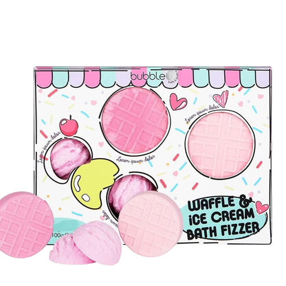 Bubble T Cosmetics Waffle And Ice Cream Cartoon Bath Fizzer
