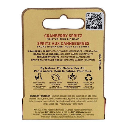 Burts Bees Cranberry Spritz Moisturizing Lip Balm