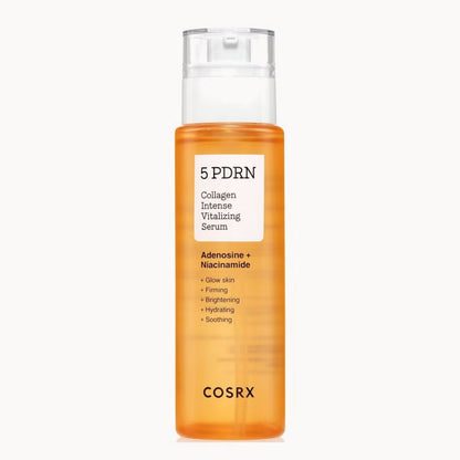 COSRX 5 PDRN Collagen Intense Vitalizing Serum bottle and packaging coteined skincare serum