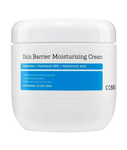 COSRX Skin Barrier Moisturizing Cream K Beauty moisturiser jar and packaging