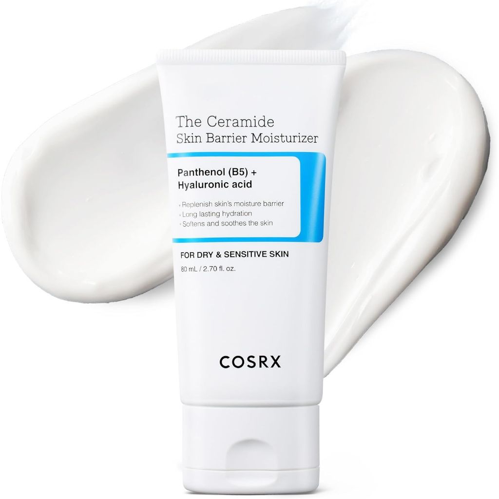 COSRX The Ceramide Skin Barrier Moisturizer K-Beauty moisturiser tube and packaging
