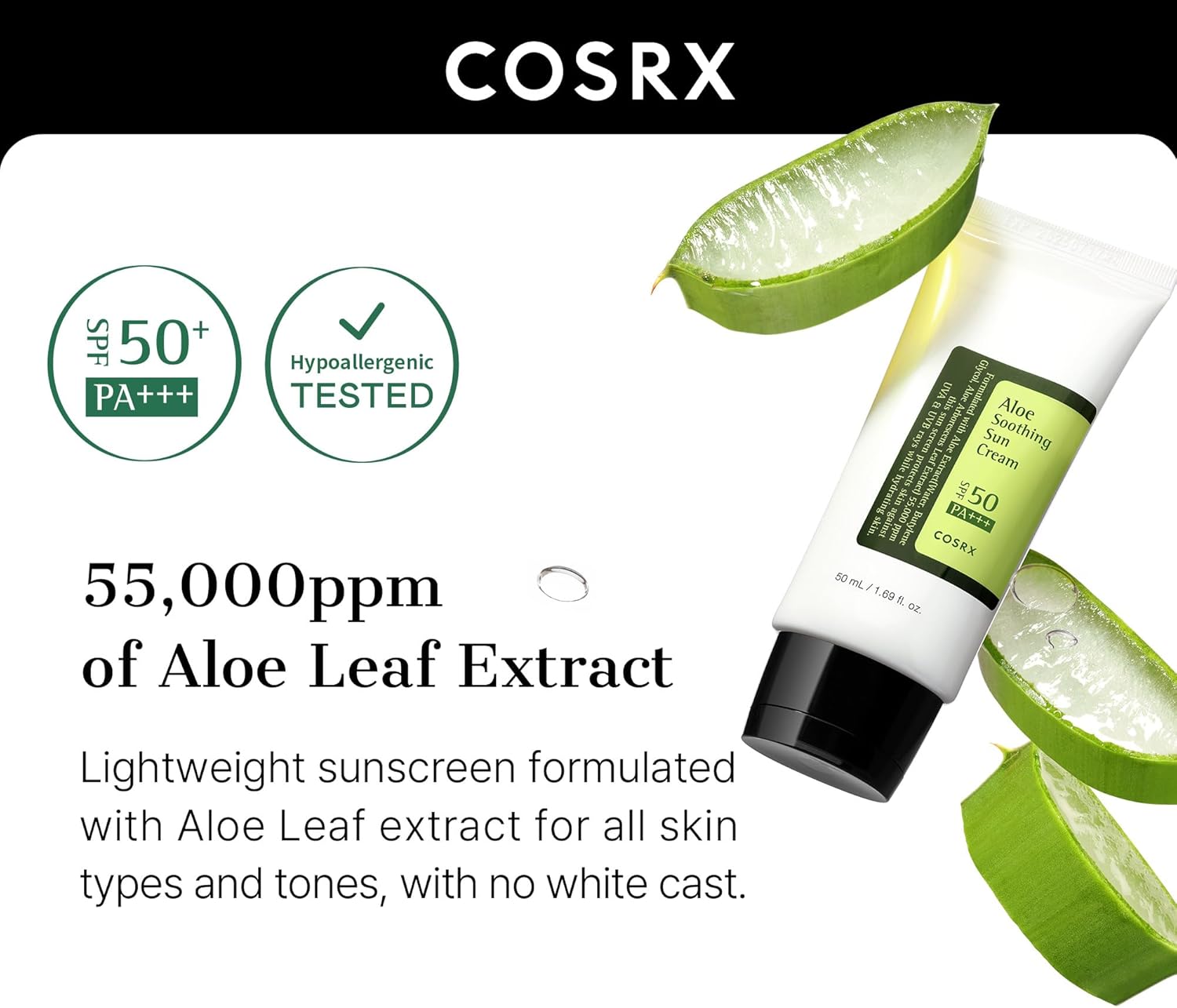 COSRX Aloe Soothing Sun Cream SPF 50 Plus