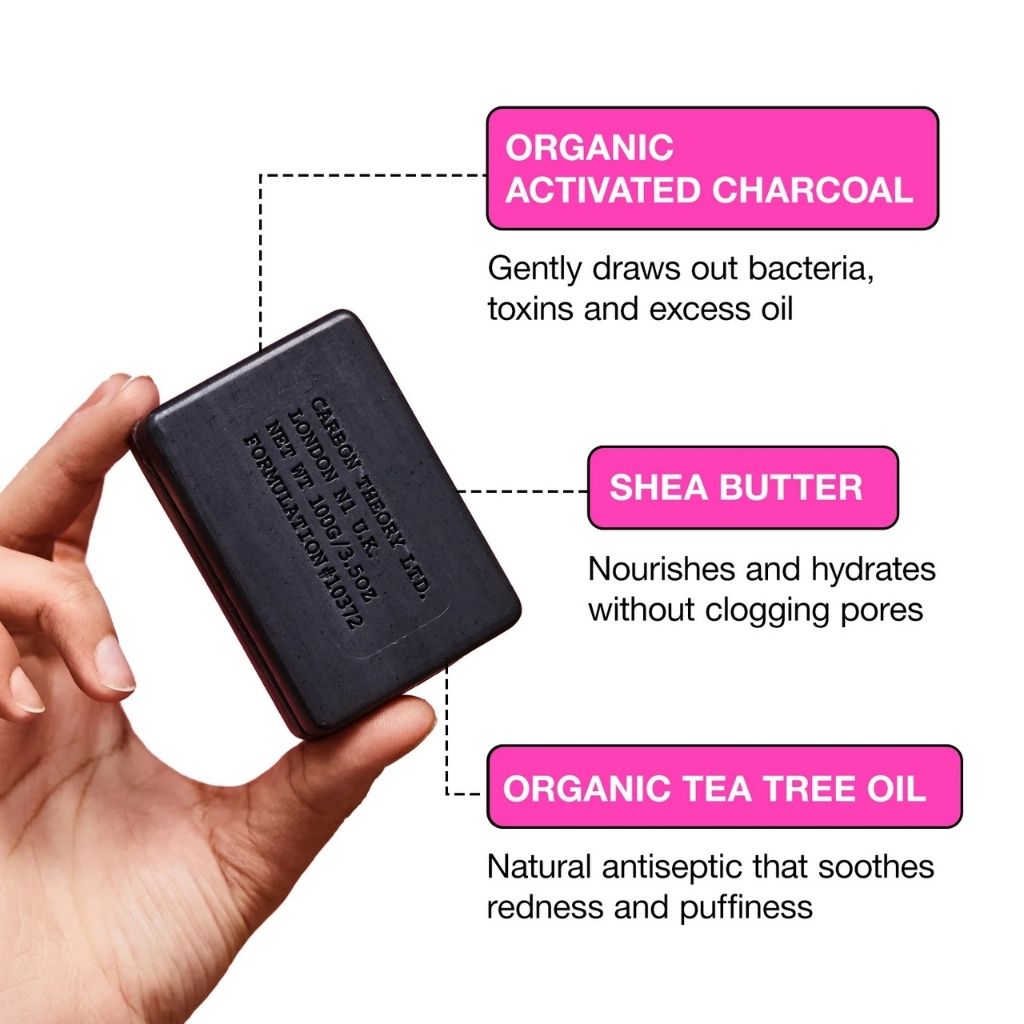 Carbon Theory Charcoal And Tea Tree Oil Anti Breakout Facial Cleansing Bar