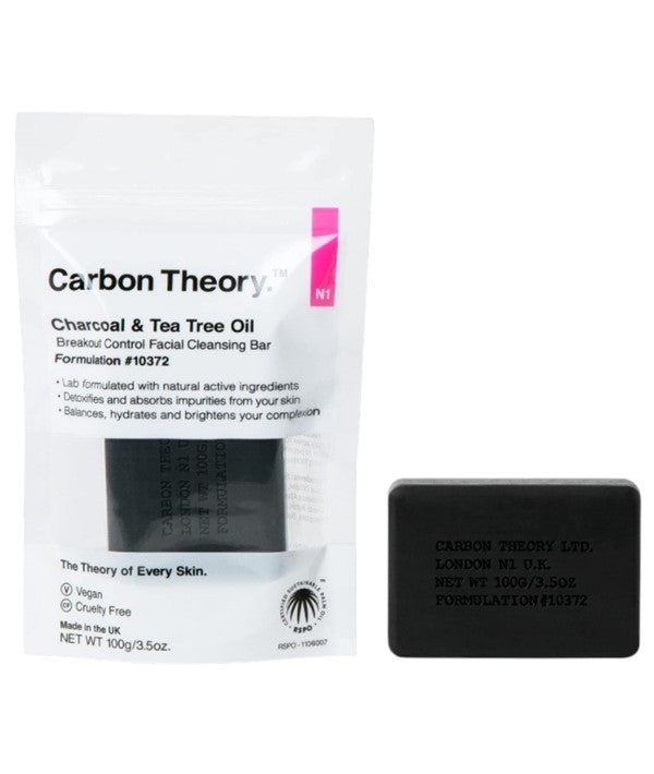 Carbon Theory Charcoal And Tea Tree Oil Anti Breakout Facial Cleansing Bar