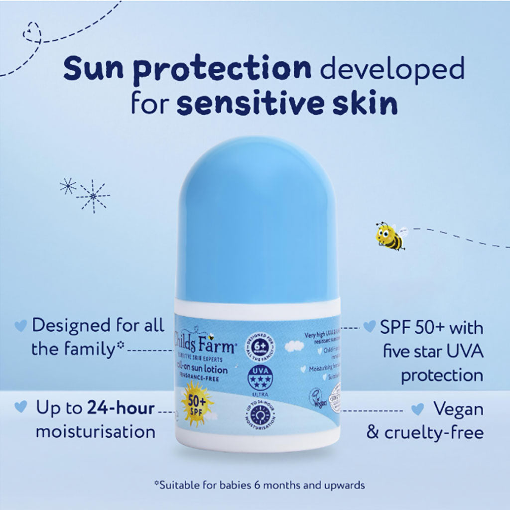 Childs Farm  Fragrance Free Roll On Sun Lotion 50 SPF