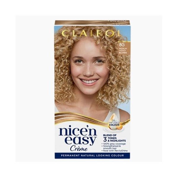Clairol Nice N Easy Creme Permanent Color 8G Medium Honey Blonde