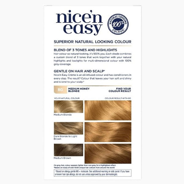 Clairol Nice N Easy Creme Permanent Color 8G Medium Honey Blonde
