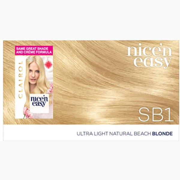 Clairol Nice N Easy Creme Permanent Color SB1 Ultra Light Natural Beach Blonde