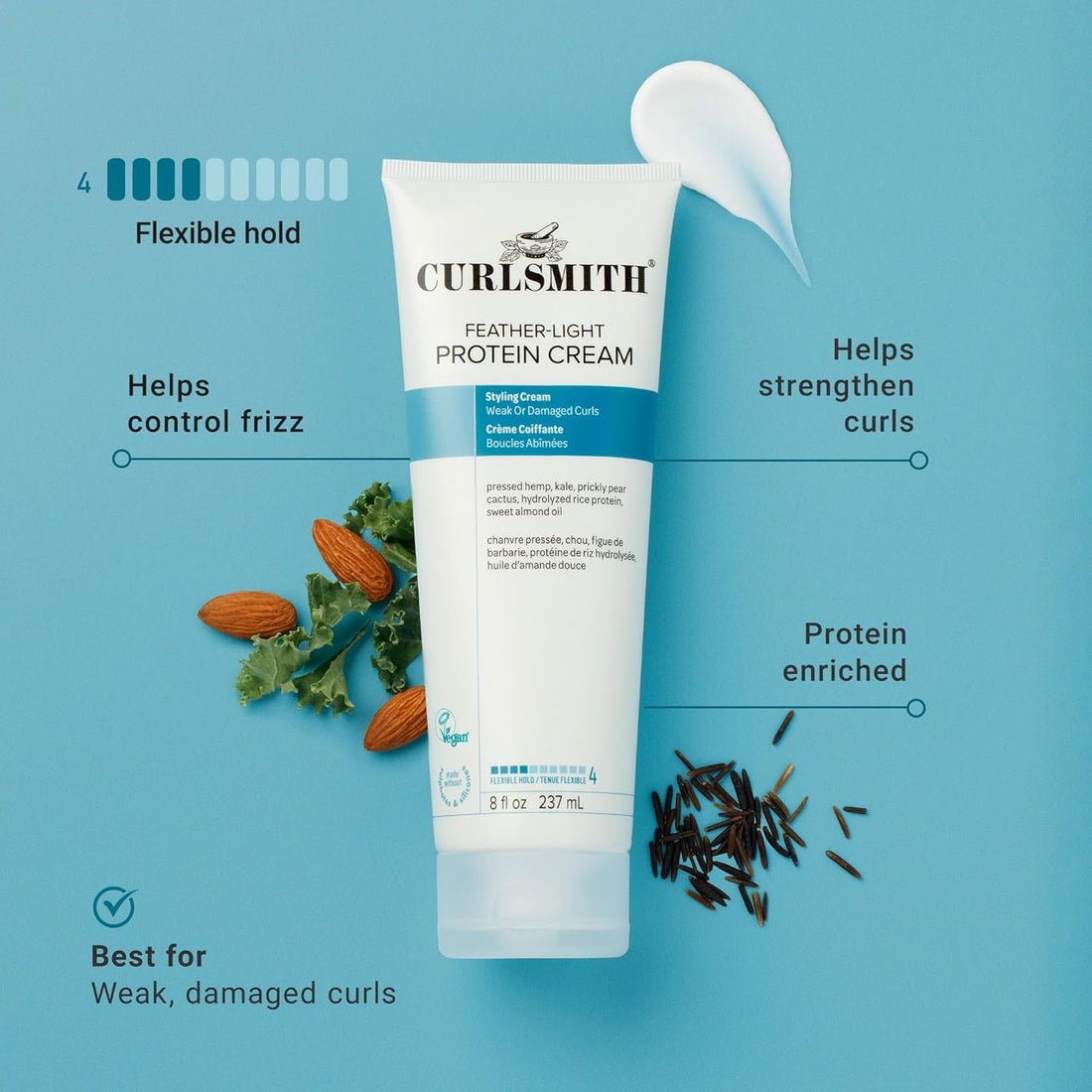 Curlsmith Feather Light Protein Styling Cream New Pack