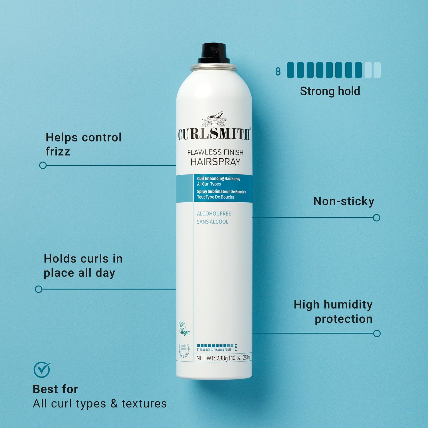 Curlsmith Flawless Finish Curl Enhancing Hairspray New Pack