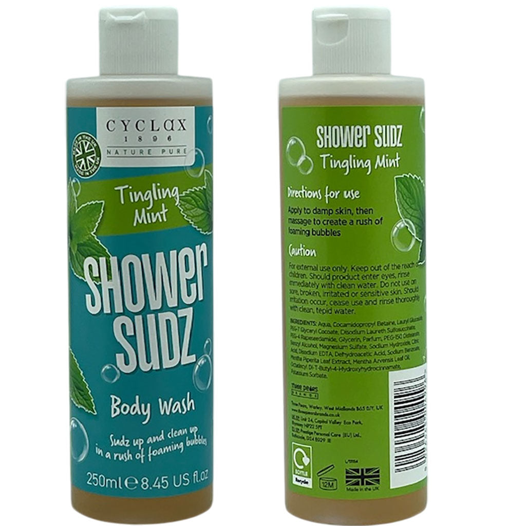 Three Pears Cyclax Tingling Mint Shower Sudz Body Wash