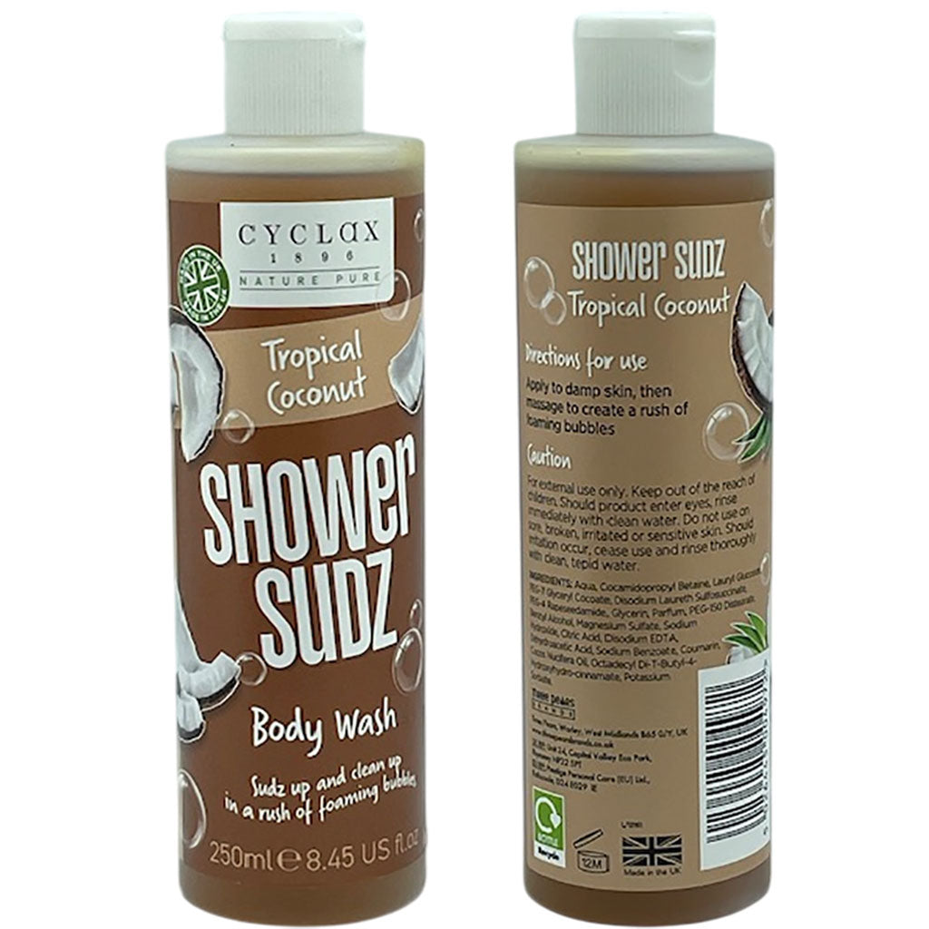 Three Pears Cyclax Tropical Coconut Shower Sudz Body Wash