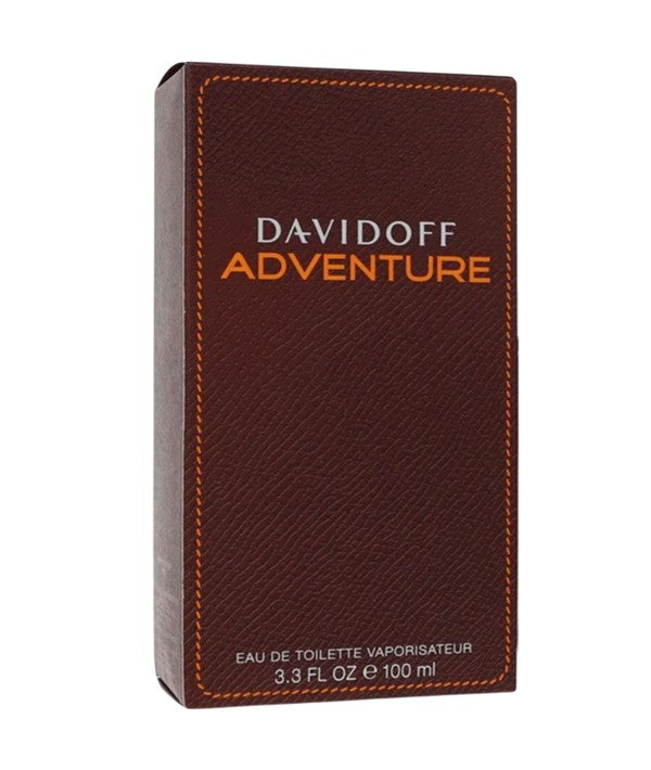 Davidoff Adventure EDT spray for him, featuring a sleek bottle design and fresh, outdoor-inspired fragrance.