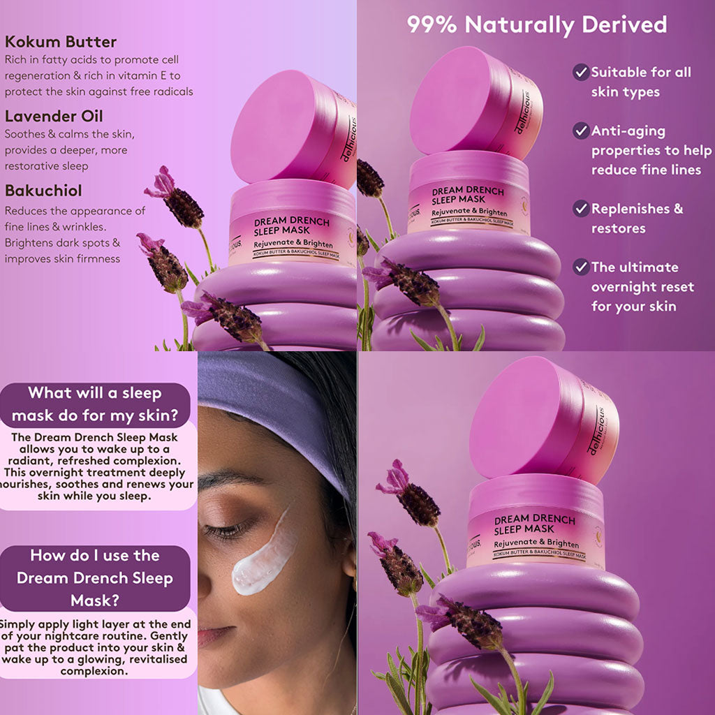 Delhicious Body Dream Drench Rejuvenate And Brighten Sleep Mask