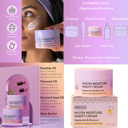 Delhicious Body Moon Moisture Replenish And Recover Night Cream 