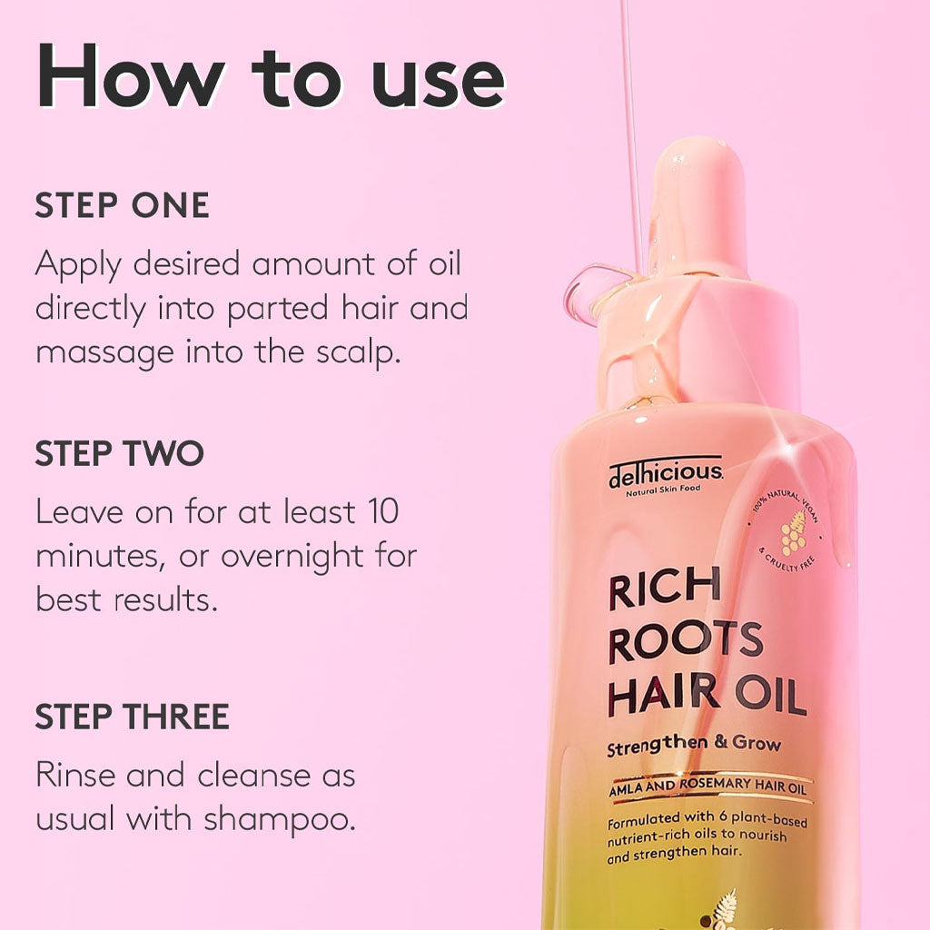 Delhicious Body Rich Roots Strengthen And Grow Hair Oil