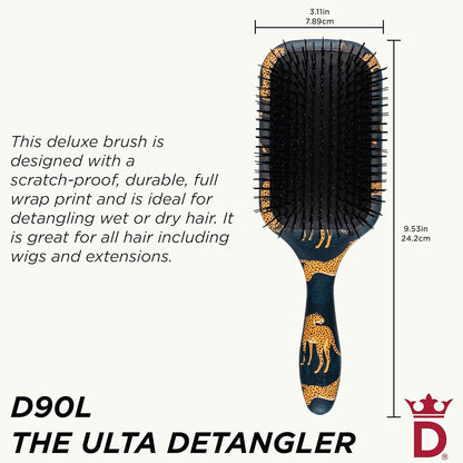 Denman  Leopard Print Paddle Hair Brush D90L