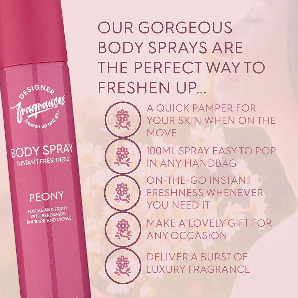 Designer Fragrances Peony Body Spray