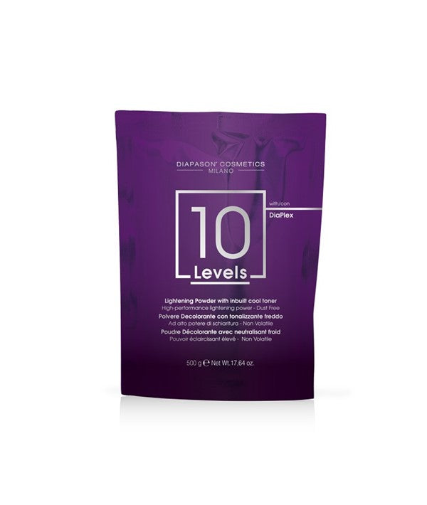 Diapason Cosmetics Milano DCM Diaplex 10 Levels Lightening Powder for hair coloring and bleaching, 500g jar.
