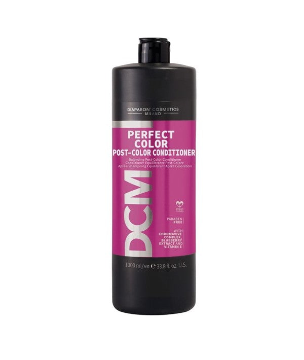 Diapason Cosmetics Milano DCM Perfect Color Post Color Shampoo in a 1000ml bottle, designed to preserve vibrant hair color.