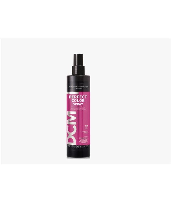 Diapason Cosmetics Milano DCM Perfect Color Spray hair treatment in a 200ml spray bottle, designed to enhance hair color.