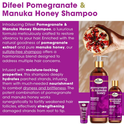Difeel  Pomegranate And Manuka Honey Shampoo