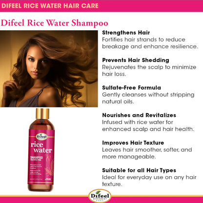 Difeel  Rice Water Sulfate Free Shampoo