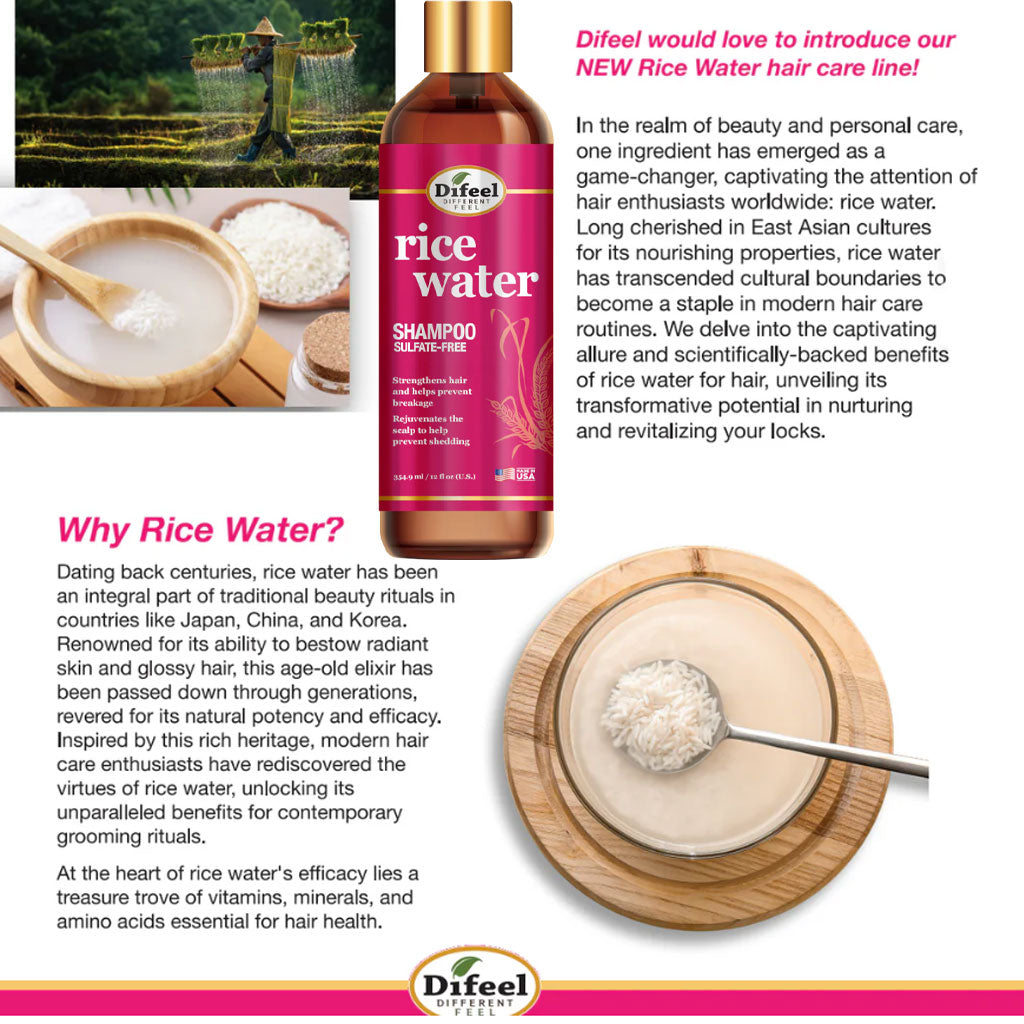Difeel  Rice Water Sulfate Free Shampoo