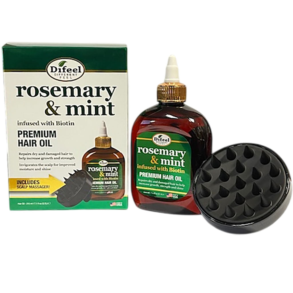 Difeel  Rosemary And Mint Premium Hair Oil Infused With Biotin Massager