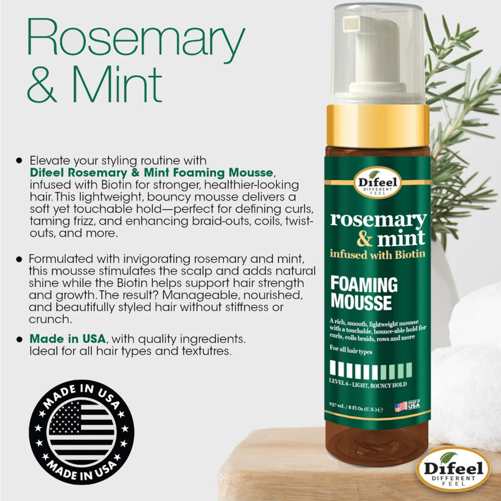 Difeel Rosemary And Mint Foaming Mousse