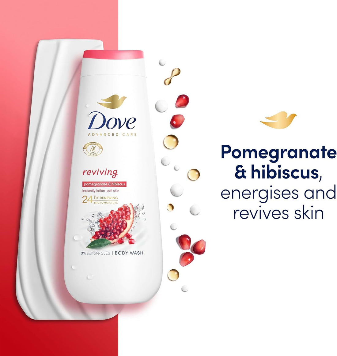 Dove Advanced Care Reviving Pomegranate And Hibiscus Body Wash