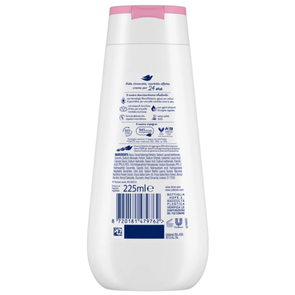 Dove Illuminating Rice Water And Lotus Flower Shower Gel