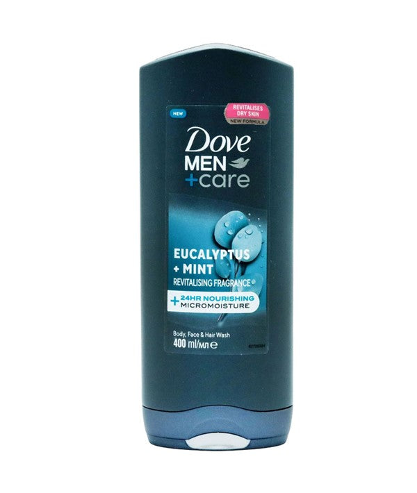 Dove  Men Plus Care Eucalyptus Mint Body Face Hair Wash