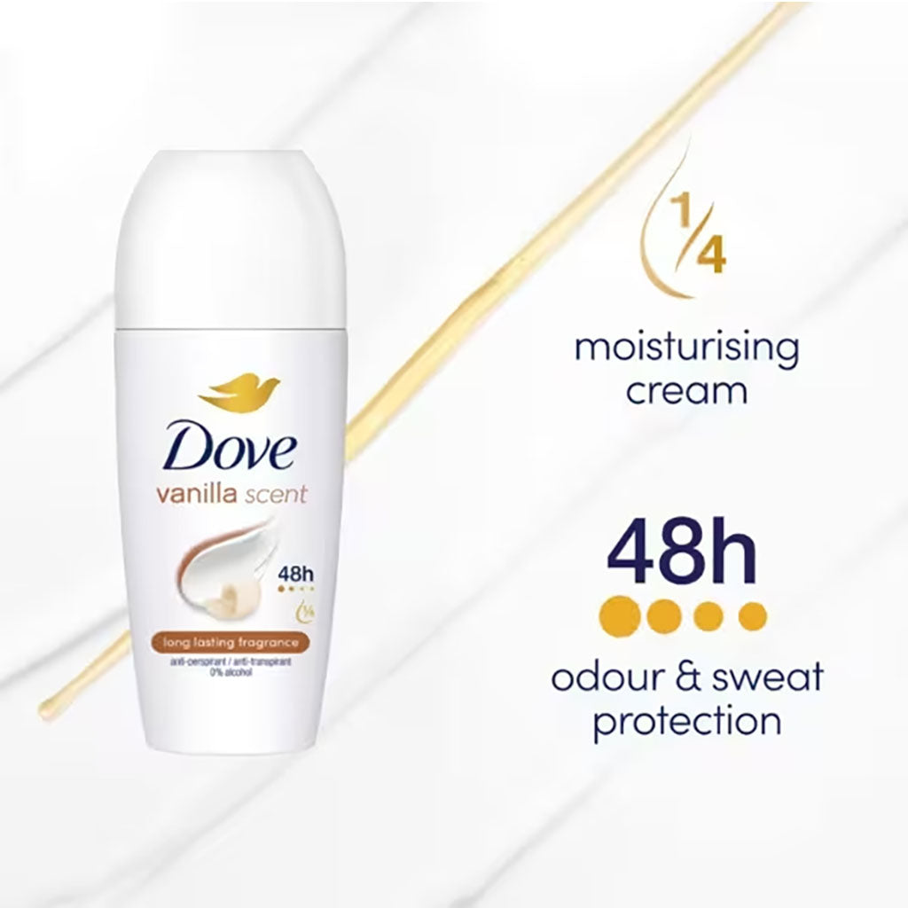 Dove  Vanilla Scent Antiperspirant Deodorant Roll On