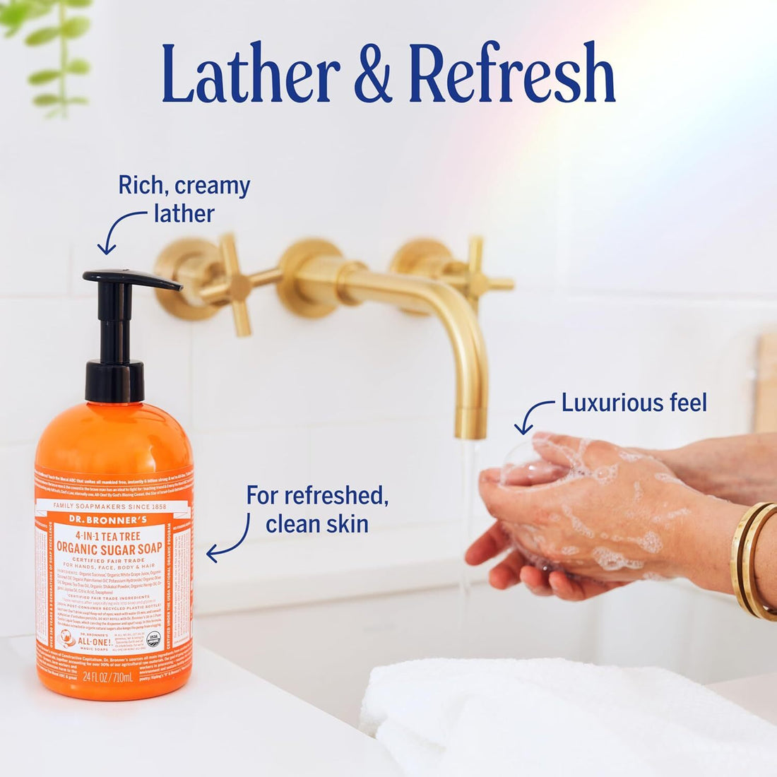Dr Bronners Tea Tree Organic Pump Soap