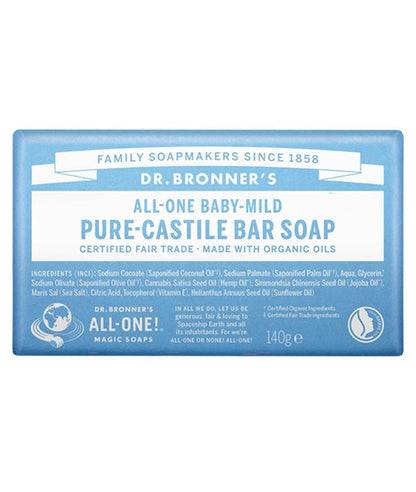 Dr Bronners All One Baby Mild Pure Castile Bar Soap