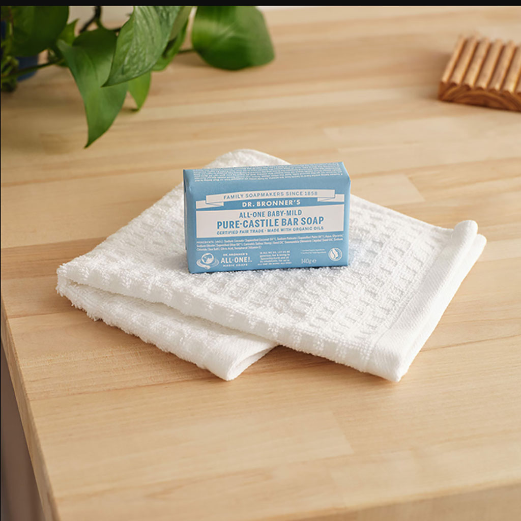 Dr Bronners All One Baby Mild Pure Castile Bar Soap