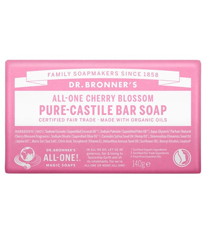 Dr Bronners All One Cherry Blossom Pure Castile Bar Soap