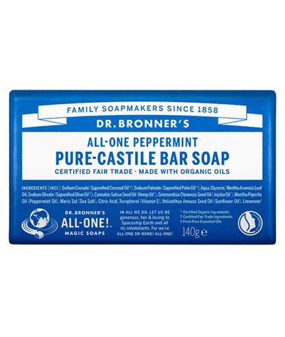 Dr Bronners All One Peppermint Pure Castile Bar Soap
