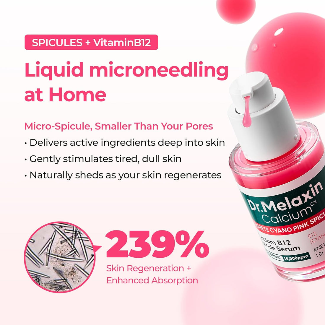Dr Melaxin Calcium Cemenrete Cyano Pink Spicule Serum