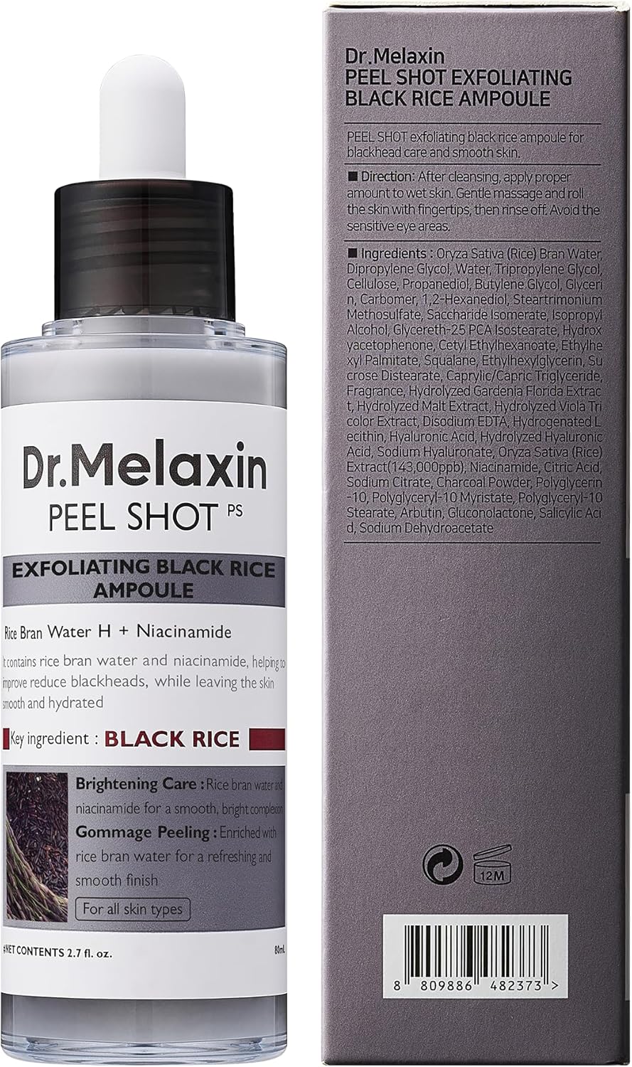 Dr Melaxin Peel Shot Exfoliating Black Rice Ampoule
